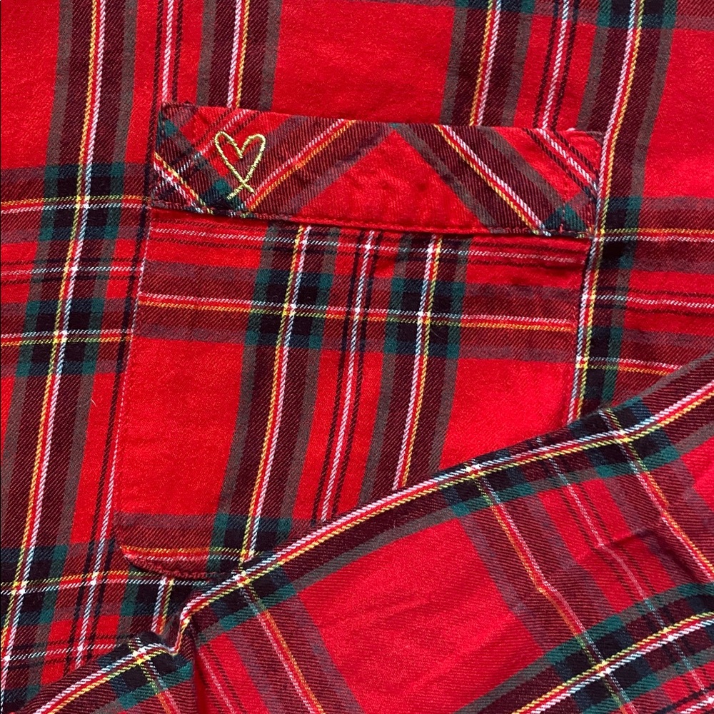 Victoria's Secret Plaid Pajama Top - Picture 2 of 3